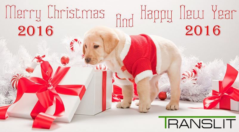 Merry Christmas and Happy New Year 2016 from TRANSLIT!