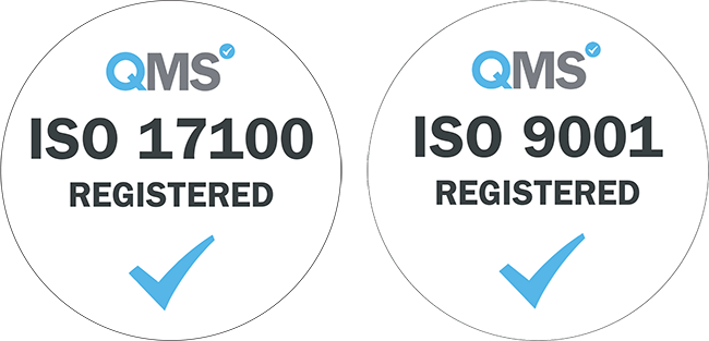 ISO 17100 and 9001 Certificate
