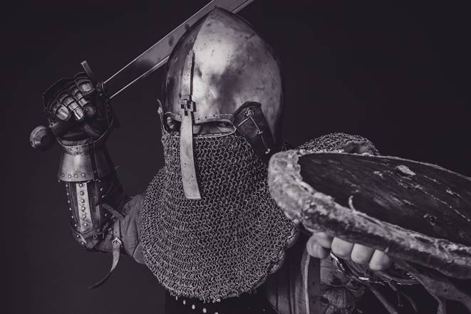 English Knight in his armour