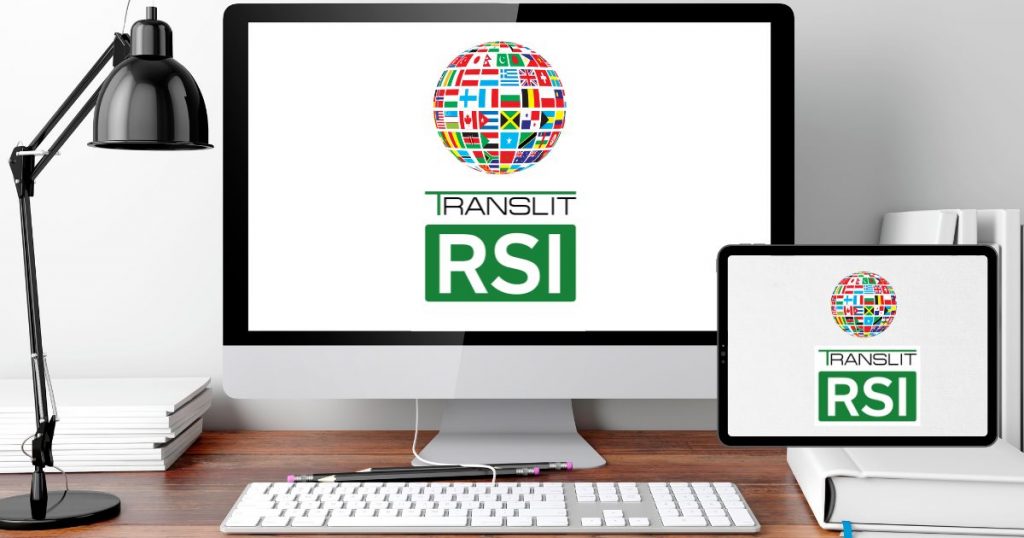 Computer Desk with Comptuter and Tablet running TRANSLIT RSI Platform