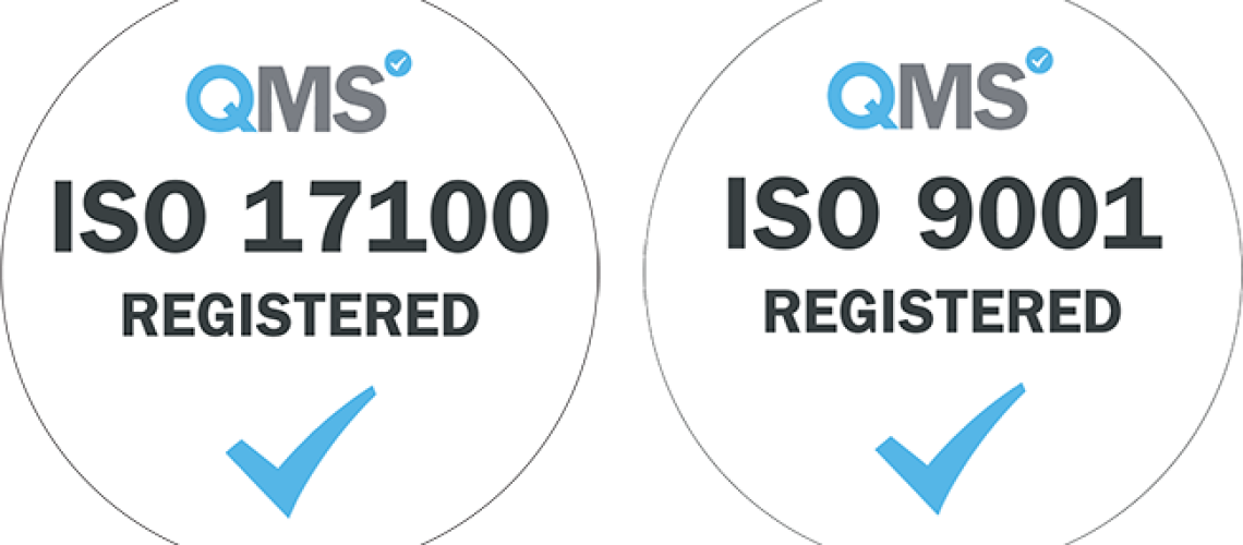 ISO 17100 and 9001 Certificate